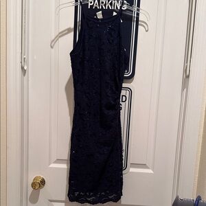 Jump Midnight Blue Lace Midi Dress